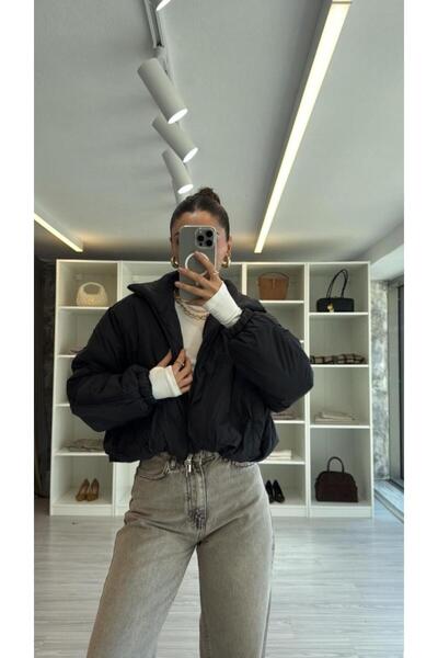 Lady Pixie supradimensionat Palton scurt de puf