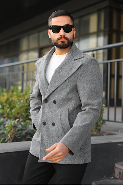 BASEL.CO Premium Double-Breasted Medium Length Cashmere Coat