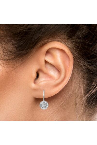 MOSV Cercei din aur alb pentru fete