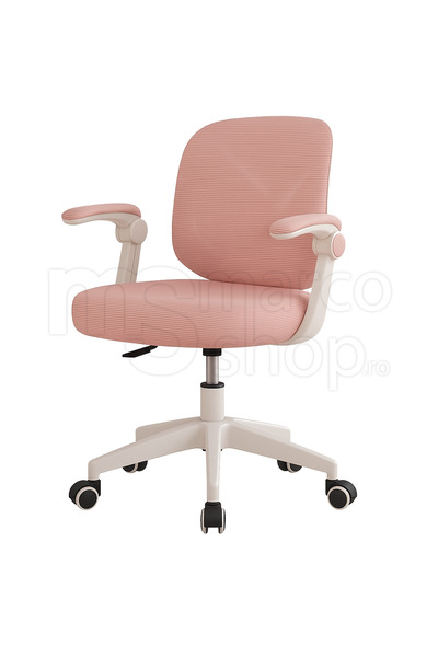 Marcoshop Scaun ergonomic pentru copii – Design modern, confort premium, suport reglabil, roz