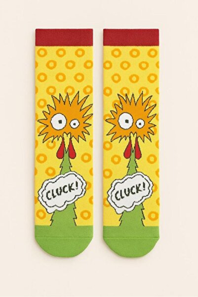 BONY SOCKS Șosete pentru copii cu figuri de desene animate galbene