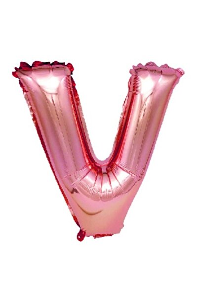 OEM Μπαλόνι με το γράμμα V, ροζ χρυσό, 40 cm