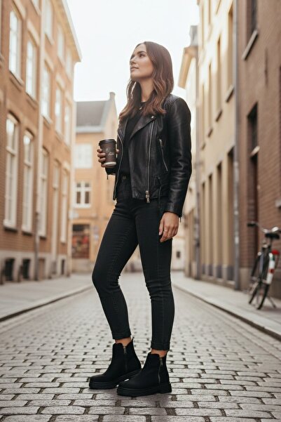 VeliKundura Le_Guzzi̇ Women's Nubuck Double Zipper Short Boots