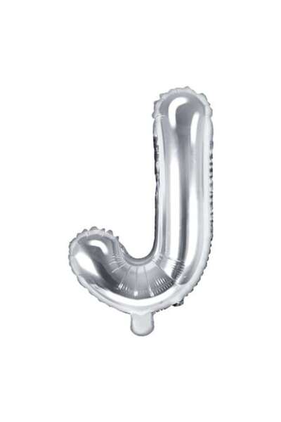 Partydeco Φόιλ μπαλόνι γράμμα J, PartyDeco, ασημί, 35 cm