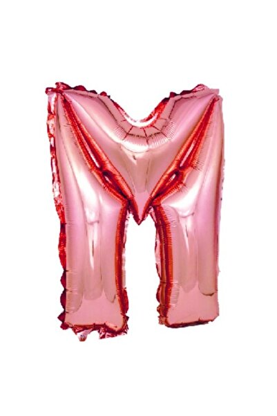 OEM Balon Litera M, Auriu Roz, 40 cm