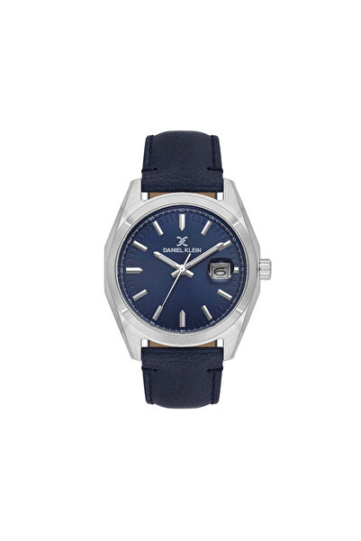 Daniel Klein Premium Dark Blue Leather Watch for Men DK.1.14138-2