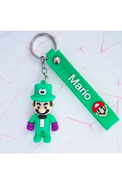 İSTANBULTOPTAN سلسلة مفاتيح سوبر ماريو ثلاثية الأبعاد - لون أخضر، إكسسوار ممت...