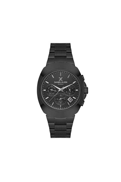 Daniel Klein Exclusive Black Stainless Steel Watch for Men DK.1.14211-6