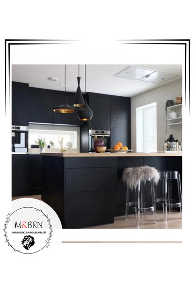 m&brn baran reklam malzemeleri mat siyah kendinden yapışkanlı masa dolap kapl...