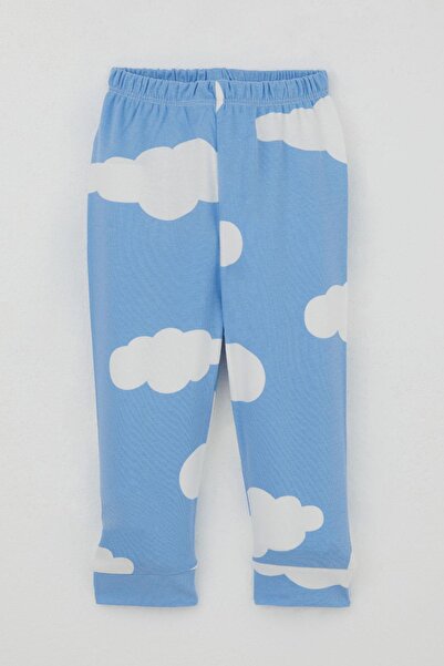 Breeze Baby Boy Pajama Set with Cloud Pattern on the Shoulder, 4 Months-1 Year, Blue