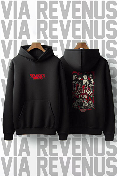 Vordevia سترة Stranger Things HC مطبوع مصنوعة من القطن بنسبة 100% بجودة ممتازة بغطاء رأس