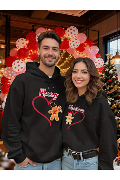 NEVERMIND Hanorac combinat pentru cuplu – Crăciun fericit cu imprimeu cupluri...