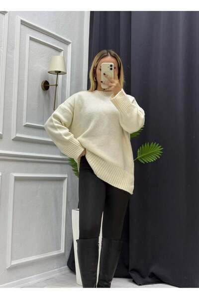 BERİLLİON طاقم الرقبة سترة تريكو المرأة