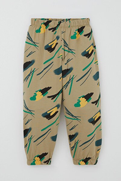 Breeze Baby Boy Pajama Set Colorful Brush Stroke 9 Months-3 Years, Khaki Green