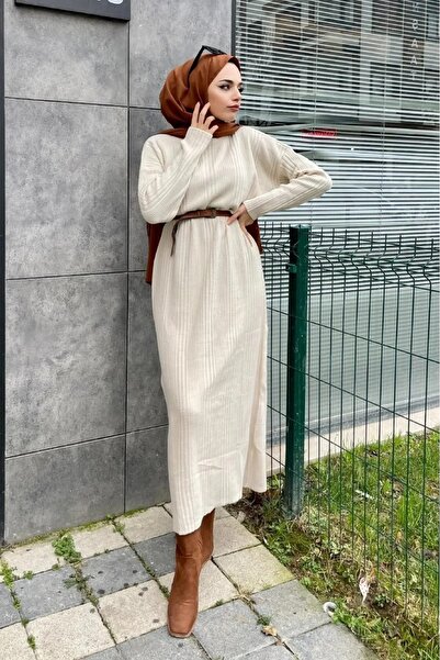 Cockatoo κοτλέ Πλεκτό Φόρεμα Μαύρο oversized