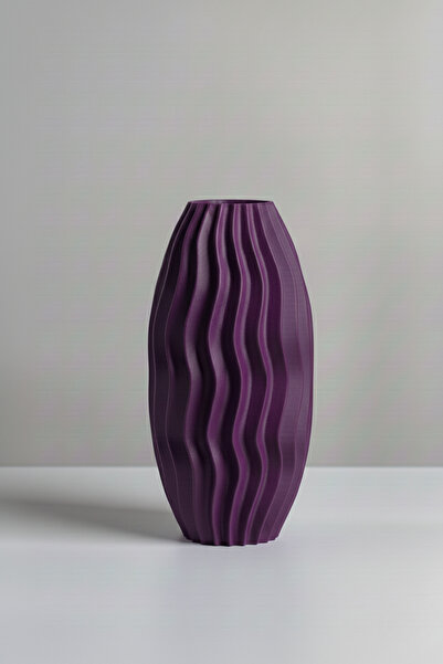 Smile3D Dekoratif Dokulu Vazo 20 cm 3d Ağır Baskı