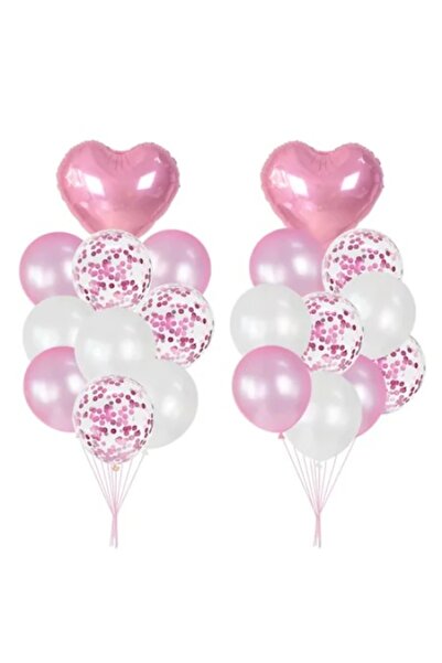 OEM Σετ 20 μπαλονιών γενεθλίων, ροζ