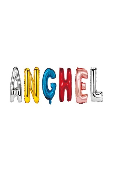 OEM Set baloane cu nume de înger, multicolore, 40 cm