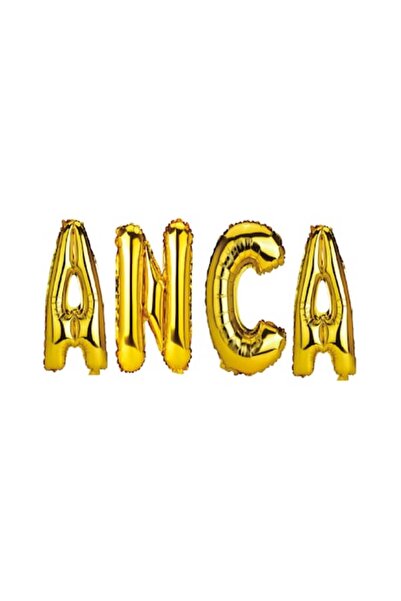 OEM Σετ μπαλονιών με γράμματα «Anca», χρυσό, 40 cm