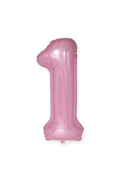Partydeco Balon folie roz numărul 1 - 100 cm
