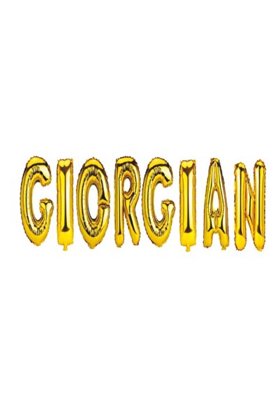 OEM Balloon Set with the Name Giorgian, Gold, 40 cm