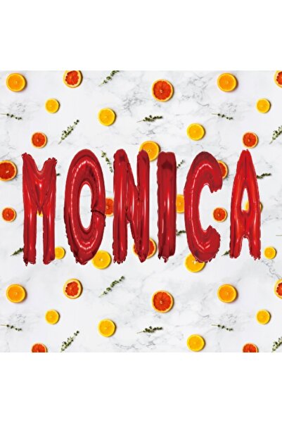 OEM Set of Letter Balloons 'Monica', Red, 40 cm
