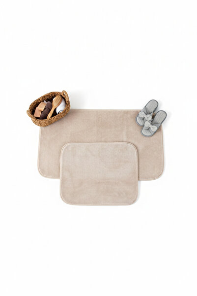 Madame Coco Deluxe Bath Mat-Beige- 50X80Cm -45X50 cm