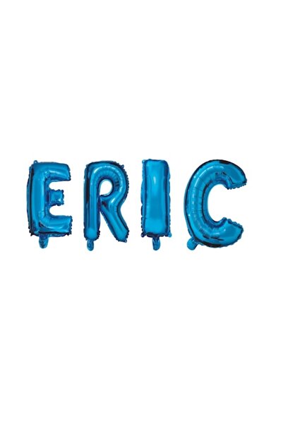 OEM Balloon Set with Name 'Eric', Blue, 40 cm