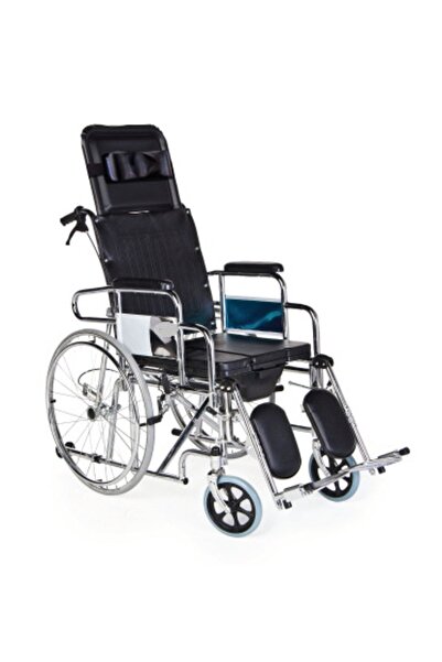 MEDİKALCİM Comfort Plus Tuvaletli Özellikli Sırtı Yatan Tekerlekli Sandalye