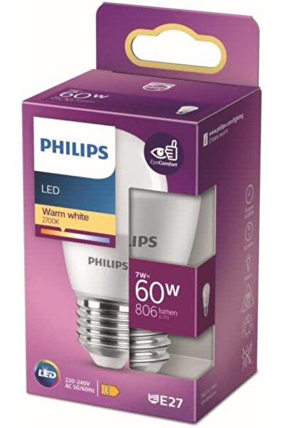 Philips LED 60W P48 E27 2700K Sarı Işık Dim Edilmez