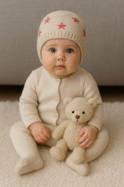 greenmoss Knitted Outer Part, 100% Cotton Inner Part Baby Beanie