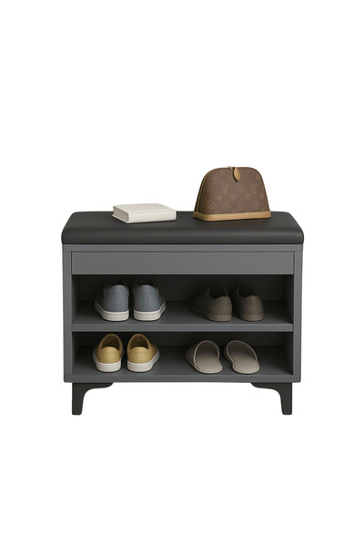 OferteTop Elegant Bench with Storage Space and Shelves for Shoe Organization