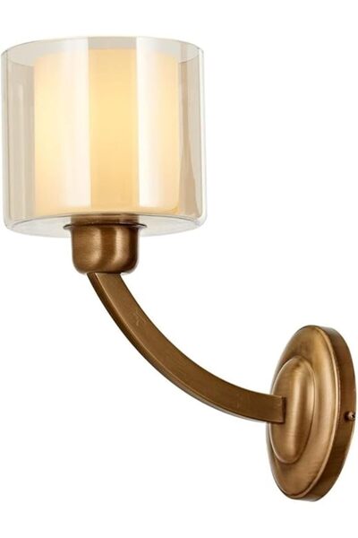 Avonni Ap-60362-1E Antique Finish Sconce E27 Metal Glass 14X30Cm