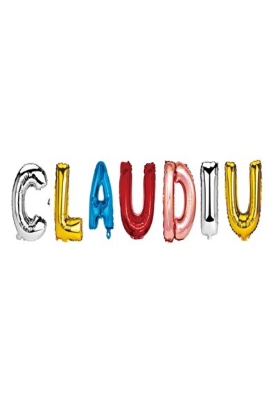 OEM Balloon set with the name 'Claudiu', multicolor, 40 cm