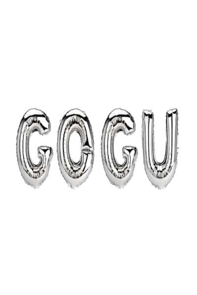 OEM Balloon Set "Name Gogu", Silver, 40 cm