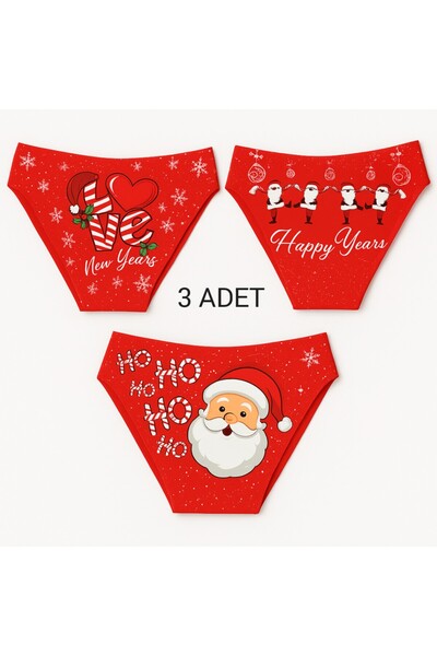 Özpek Giyim New Year Special 95% Cotton 3-Piece Women's Underwear Set