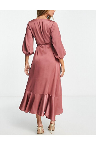 Liquorish Medium dress, Dark powder pink