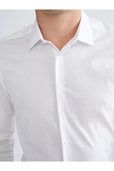 LC Waikiki Ανδρικό πουκάμισο με μακρύ μανίκι LCWAIKIKI Classic Extra εφαρμοστό Gabardine