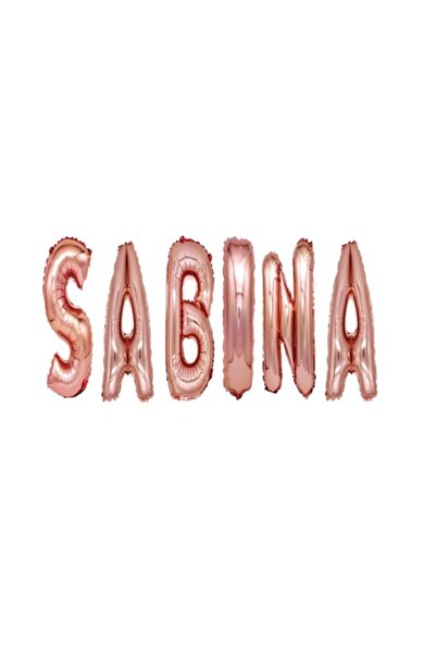 OEM Baloane cu litere - Nume „Sabina”, Auriu roz, 40 cm