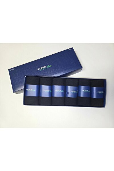 Lacoste Set șosete lungi - 6 perechi, negre, 41-47