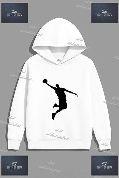 SS SİNSER Φούτερ Unisex "BASET ADAM SIYAH Sweatshirt " με στάμπα και κουκούλα