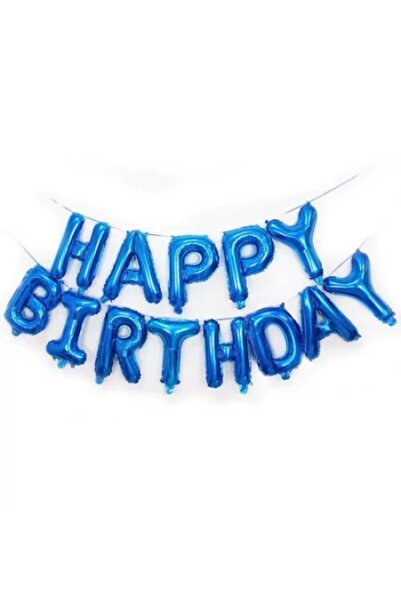 OEM Σετ μπαλονιών αλουμινίου «Happy Birthday», μπλε, 40 cm
