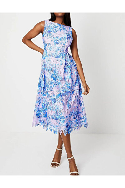 Evendi Rochie medie, Mov/albastru