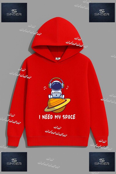 SS SİNSER Φούτερ Unisex "ASTRONOT UZAY GEZEGEN USTUNDE Sweatshirt " με στάμπα...