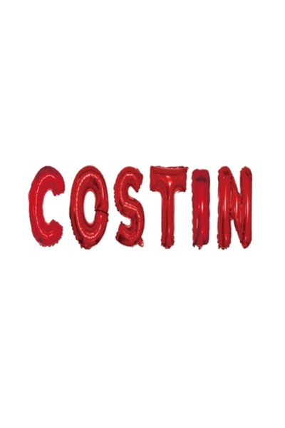 OEM Balloon set with name 'Costin', Red, 40 cm