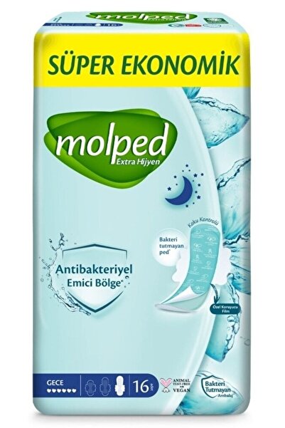 Molped Extra Hijyen Gece Süper Ekonomik Ped 16 Lı