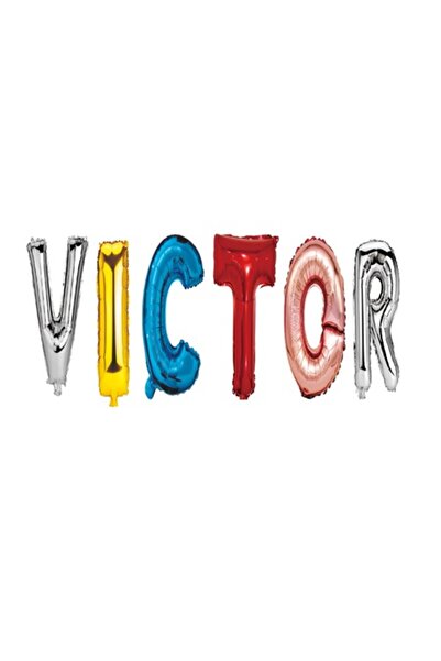OEM Victor Name Balloon Set, Multicolor, 40 cm