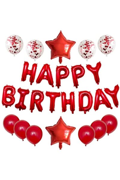 OEM Комплект от 25 балона за честит рожден ден, Ед
