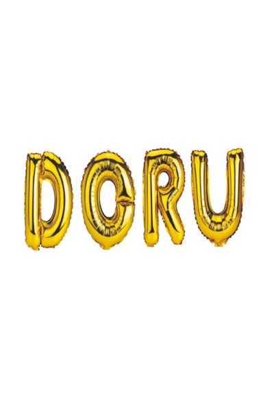 OEM Комплект балони „Име Дору“, златисти, 40 см