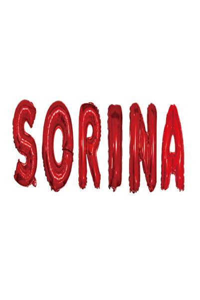 OEM Set baloane cu litere „Sorina”, roșii, 40 cm